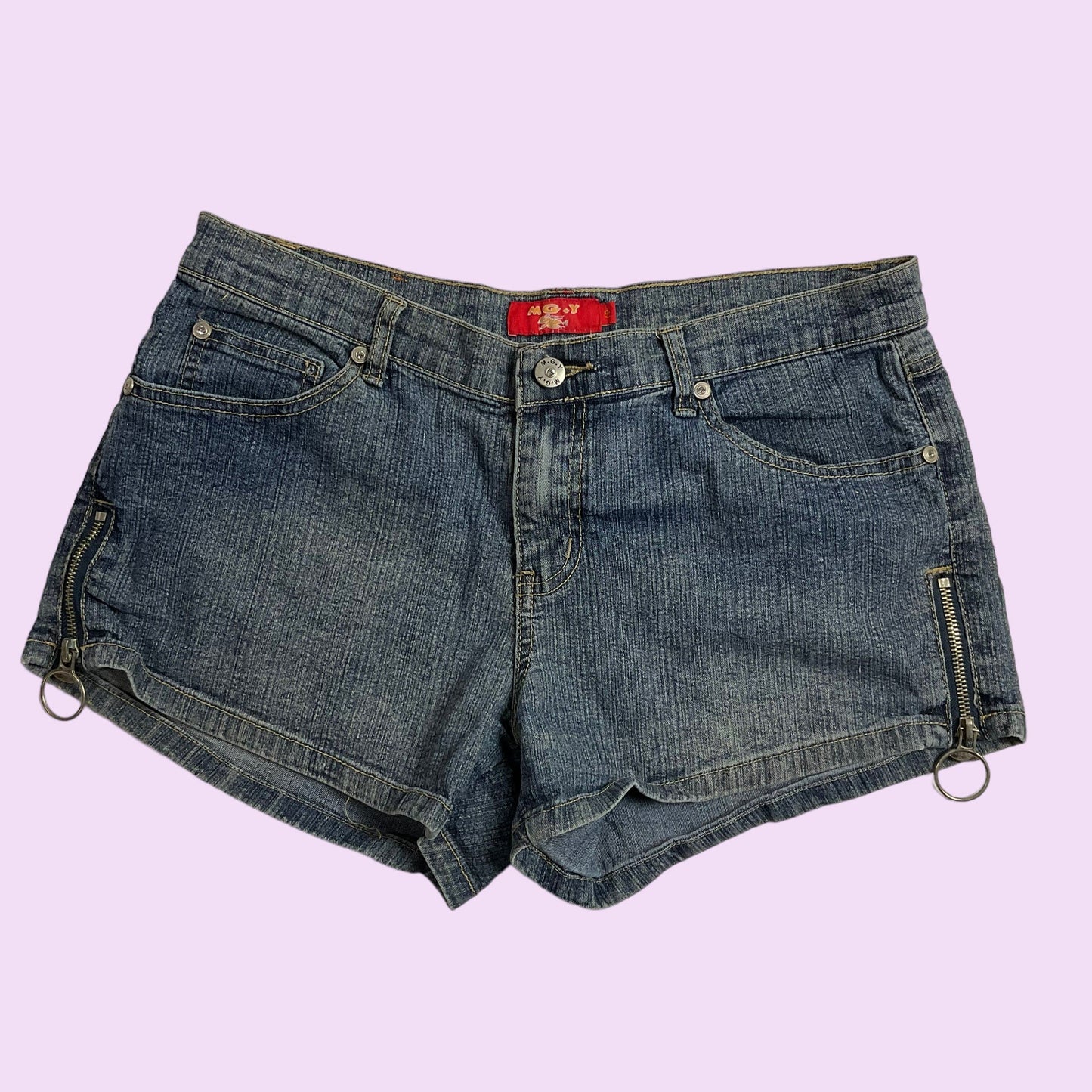 Vintage Y2K Denim Zipper Detailed Shorts