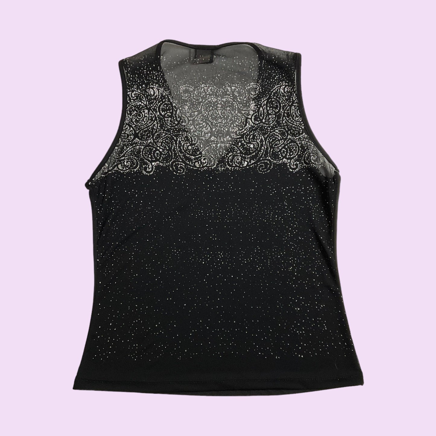 Vintage 90s Sparkle Mesh Back Top