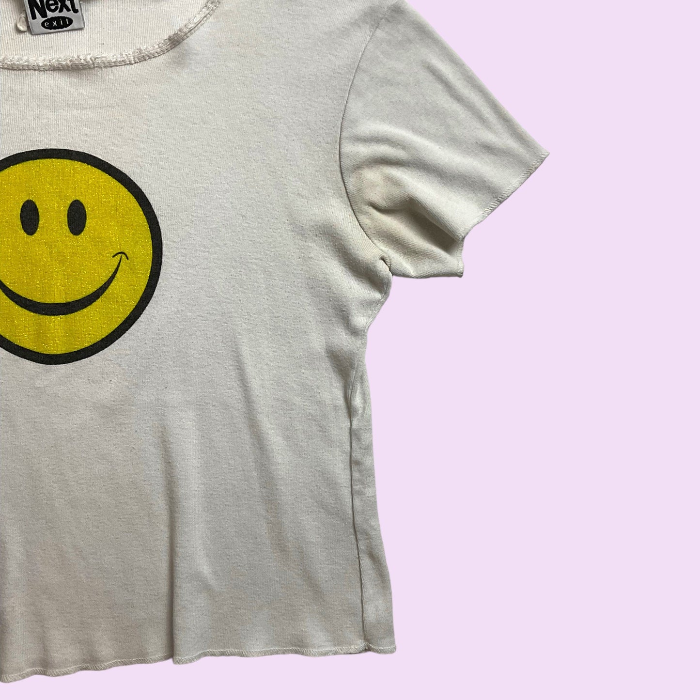 Vintage 90s Graphic Smiley Face Baby Tee