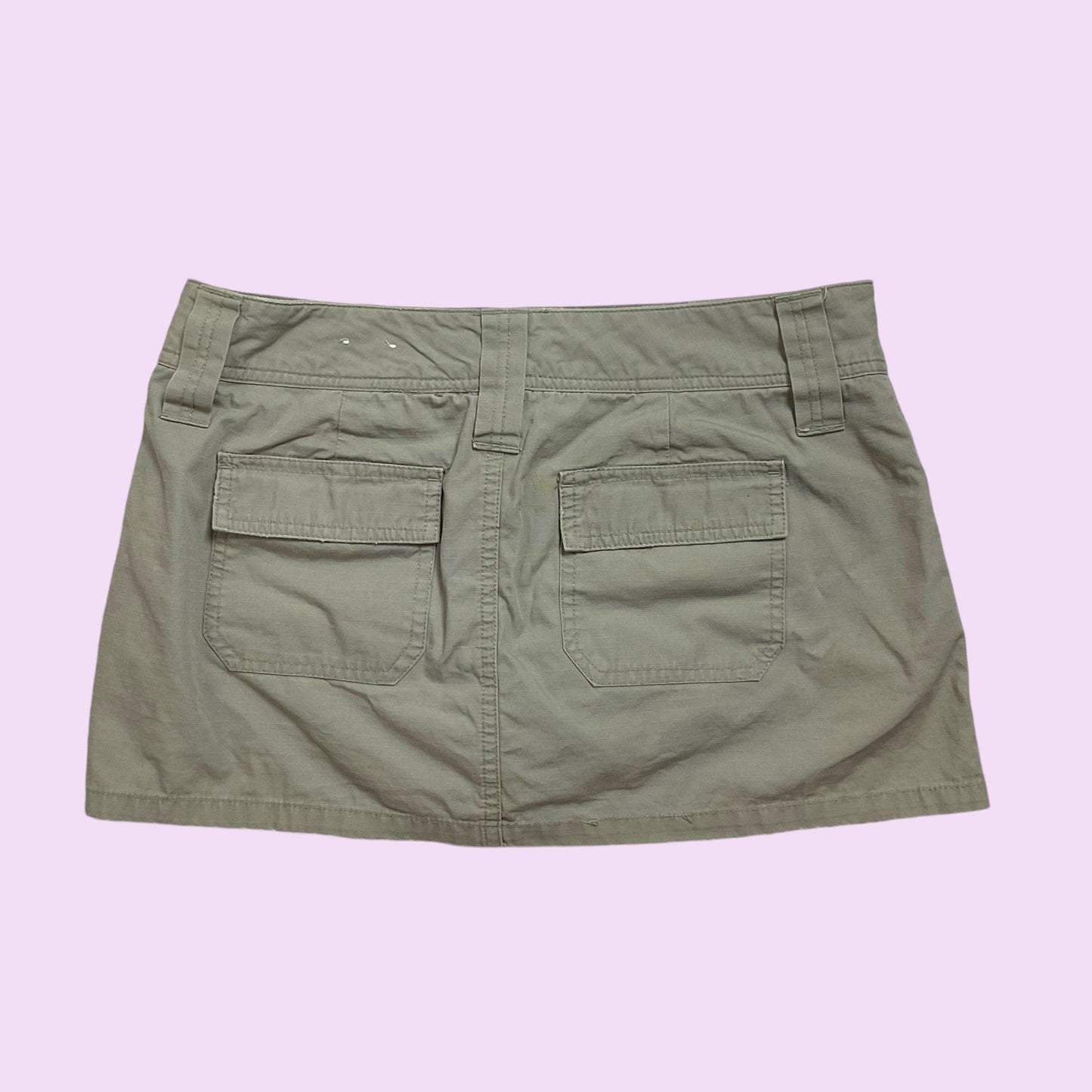 Vintage Y2K Khaki Green Mini Skirt