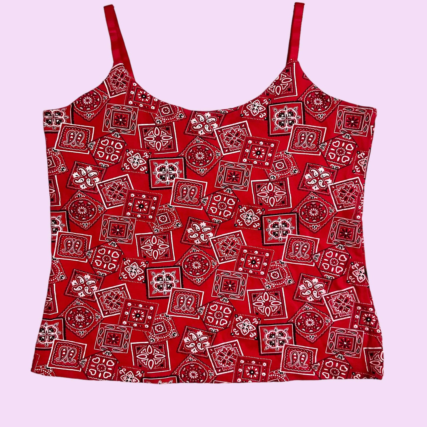 Vintage Y2K Bandana Print Cami Top